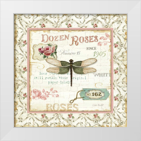 Rose Garden VI White Modern Wood Framed Art Print by Audit, Lisa