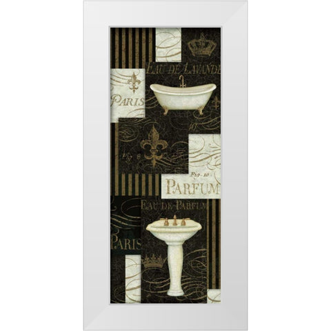 Bain De Luxe Collage I White Modern Wood Framed Art Print by Brissonnet, Daphne