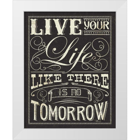 Life and Dreams II White Modern Wood Framed Art Print by Pela Studio