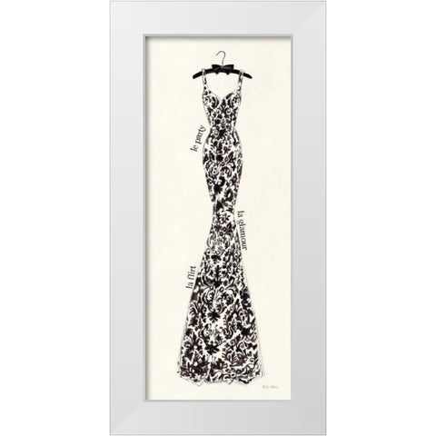 Couture Noir  Original II White Modern Wood Framed Art Print by Adams, Emily