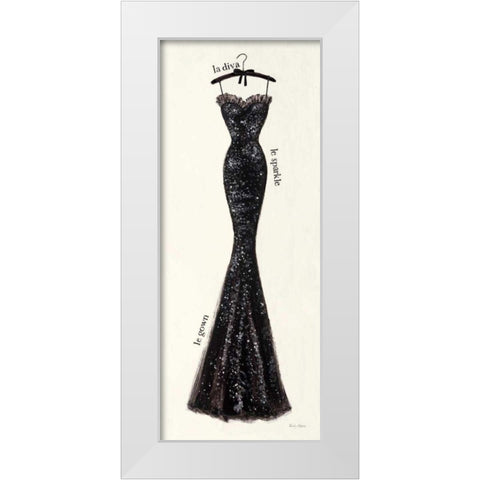 Couture Noir Original IV White Modern Wood Framed Art Print by Adams, Emily