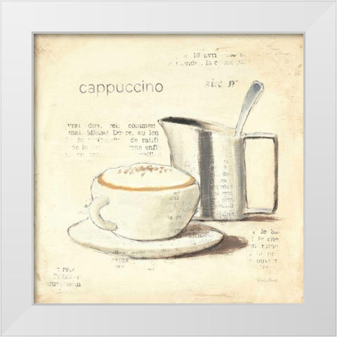 Parisian Coffee IV White Modern Wood Framed Art Print by Adams, Emily