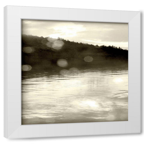 Twilight Dock I White Modern Wood Framed Art Print by Schlabach, Sue