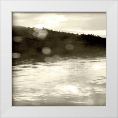 Twilight Dock I White Modern Wood Framed Art Print by Schlabach, Sue