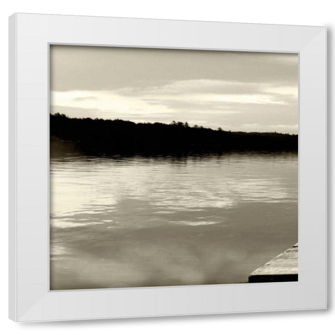 Twilight Dock II White Modern Wood Framed Art Print by Schlabach, Sue