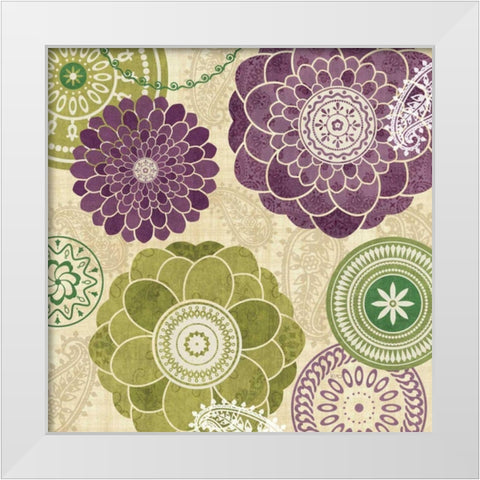 Garden Melody I White Modern Wood Framed Art Print by Charron, Veronique