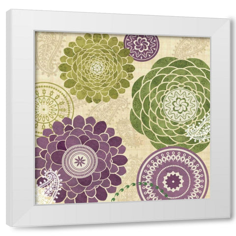 Garden Melody II White Modern Wood Framed Art Print by Charron, Veronique