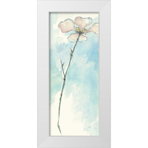 Solitary Dogwood I White Modern Wood Framed Art Print by Paschke, Chris