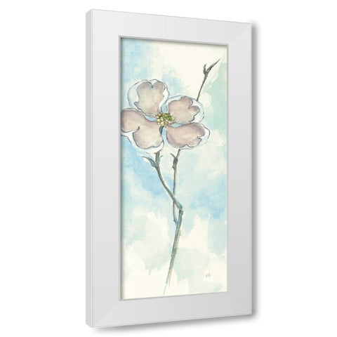 Solitary Dogwood II White Modern Wood Framed Art Print by Paschke, Chris