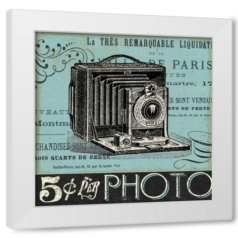 Memorabilia I White Modern Wood Framed Art Print by Pela Studio