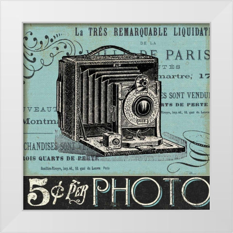 Memorabilia I White Modern Wood Framed Art Print by Pela Studio