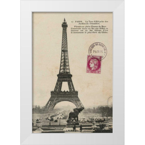 Paris 1900 White Modern Wood Framed Art Print by Wild Apple Portfolio