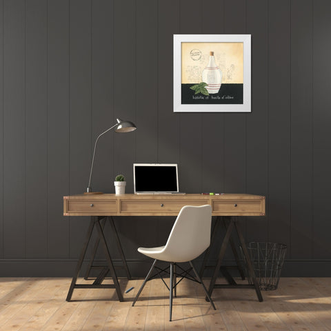 Huile d Olive III White Modern Wood Framed Art Print by Adams, Emily