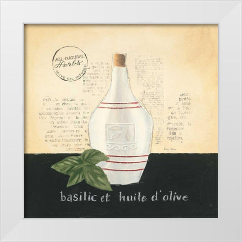 Huile d Olive III White Modern Wood Framed Art Print by Adams, Emily