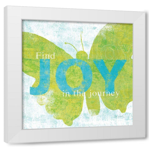 Letterpress Joy White Modern Wood Framed Art Print by Schlabach, Sue