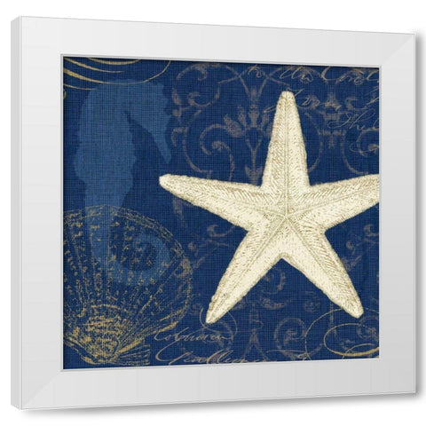 Coastal Moonlight I White Modern Wood Framed Art Print by Pela Studio