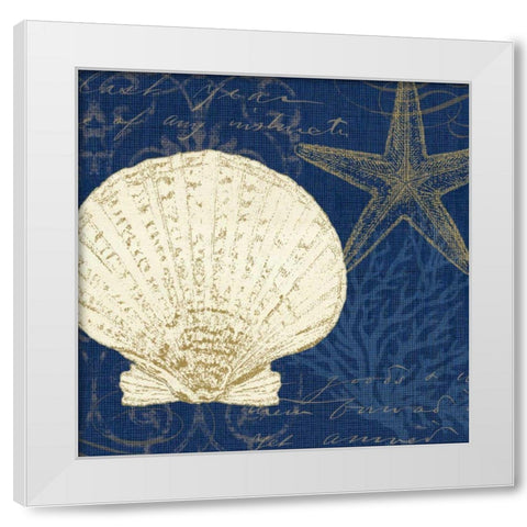 Coastal Moonlight II White Modern Wood Framed Art Print by Pela Studio
