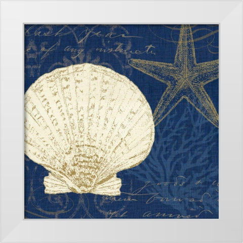 Coastal Moonlight II White Modern Wood Framed Art Print by Pela Studio