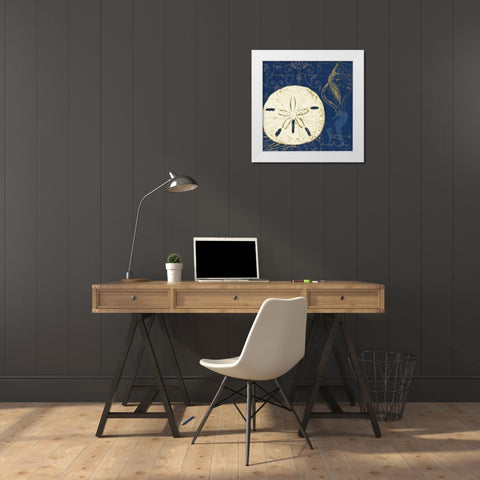 Coastal Moonlight III White Modern Wood Framed Art Print by Pela Studio