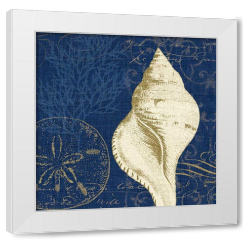 Coastal Moonlight IV White Modern Wood Framed Art Print by Pela Studio