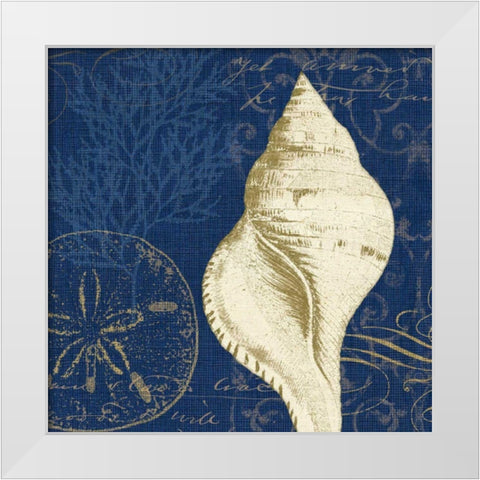 Coastal Moonlight IV White Modern Wood Framed Art Print by Pela Studio