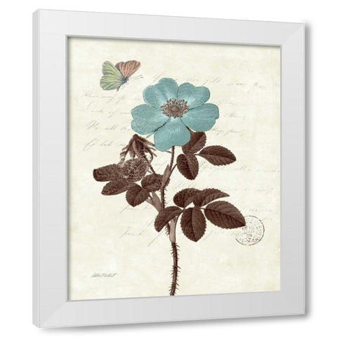 Touch of Blue II White Modern Wood Framed Art Print by Pertiet, Katie