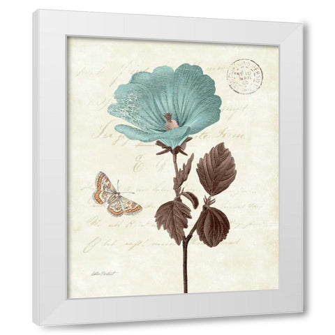 Touch of Blue III White Modern Wood Framed Art Print by Pertiet, Katie