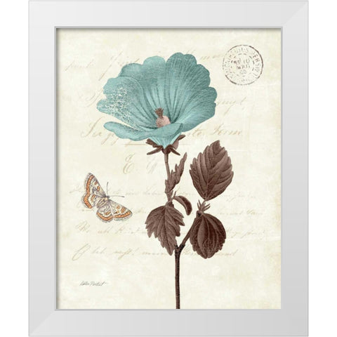 Touch of Blue III White Modern Wood Framed Art Print by Pertiet, Katie