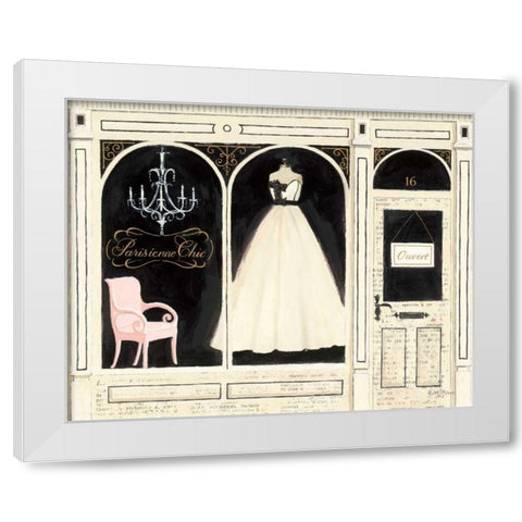 Parisienne Chic White Modern Wood Framed Art Print by Adams, Emily