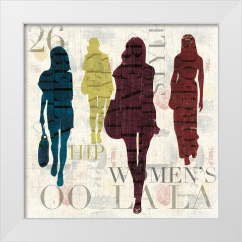 Oo La La I White Modern Wood Framed Art Print by Mullan, Michael