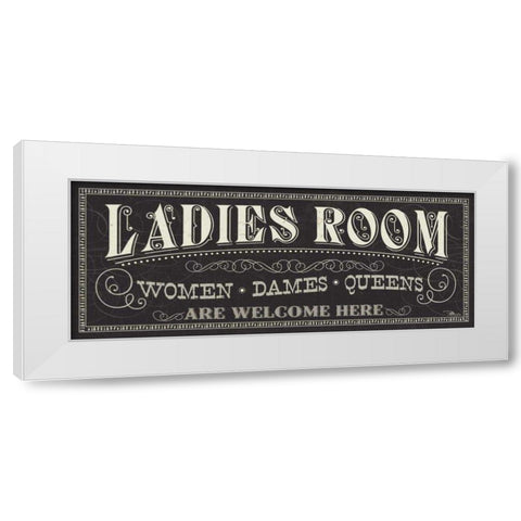 Ladies and Gents I White Modern Wood Framed Art Print by Pela Studio