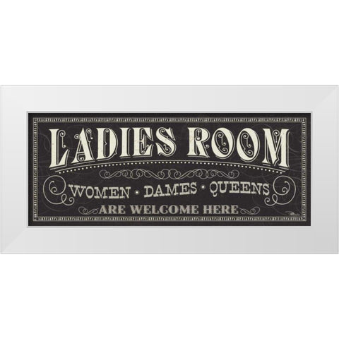Ladies and Gents I White Modern Wood Framed Art Print by Pela Studio