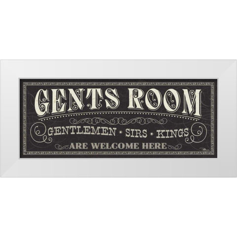 Ladies and Gents II White Modern Wood Framed Art Print by Pela Studio