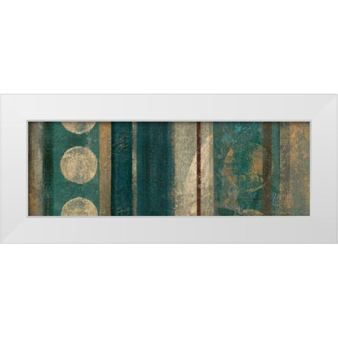 Bora Blue White Modern Wood Framed Art Print by Silva, Roque