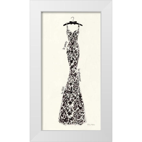 Couture Noir Original II White Modern Wood Framed Art Print by Adams, Emily