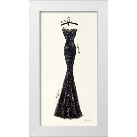 Couture Noir Original IV White Modern Wood Framed Art Print by Adams, Emily