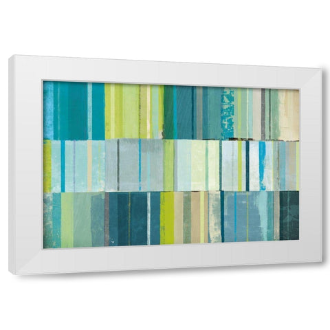 Spring Patches White Modern Wood Framed Art Print by Mullan, Michael