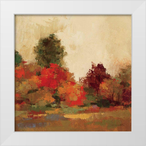 Fall Forest III White Modern Wood Framed Art Print by Vassileva, Silvia