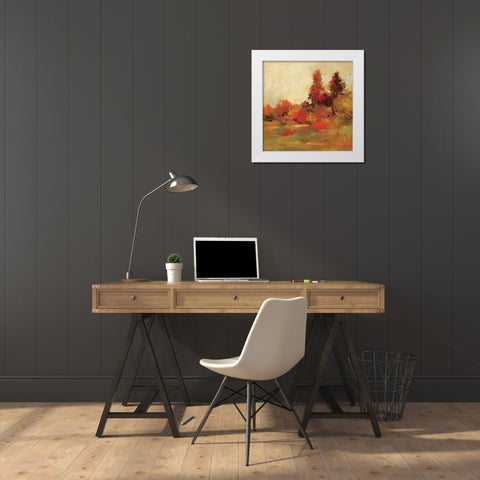 Fall Forest IV White Modern Wood Framed Art Print by Vassileva, Silvia