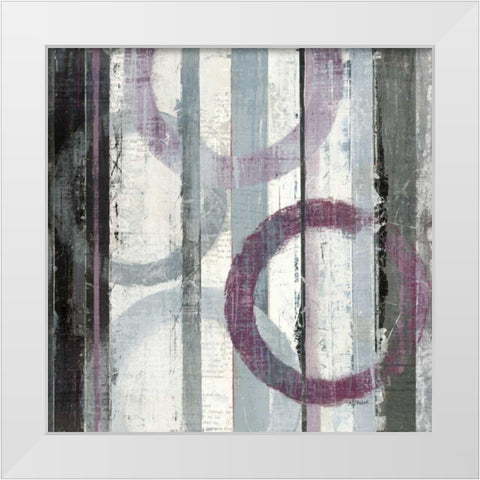Plum Zephyr II White Modern Wood Framed Art Print by Schick, Mike