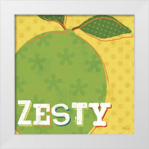 Good Food III White Modern Wood Framed Art Print by Pela Studio