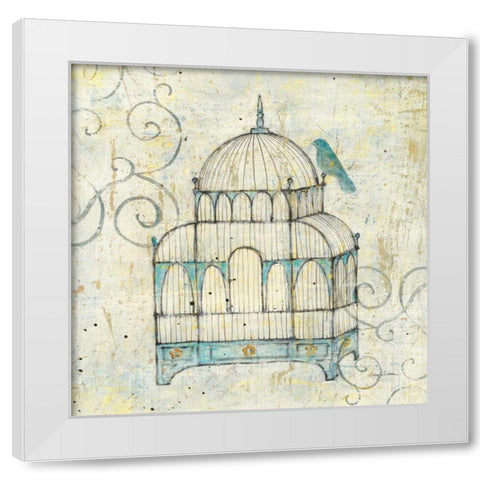 Bird Cage II White Modern Wood Framed Art Print by Tillmon, Avery