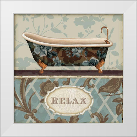 Bathroom Bliss I White Modern Wood Framed Art Print by Audit, Lisa