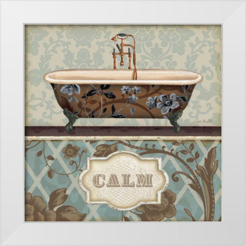 Bathroom Bliss II White Modern Wood Framed Art Print by Audit, Lisa