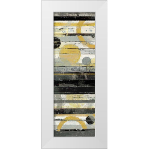 Yellow Zephyr Panel White Modern Wood Framed Art Print by Schick, Mike