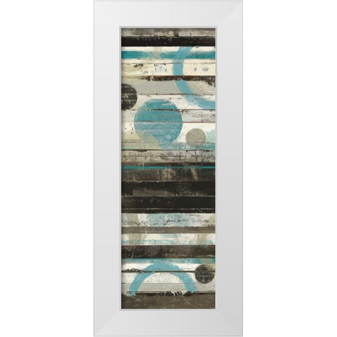 Blue Zephyr Panel White Modern Wood Framed Art Print by Schick, Mike