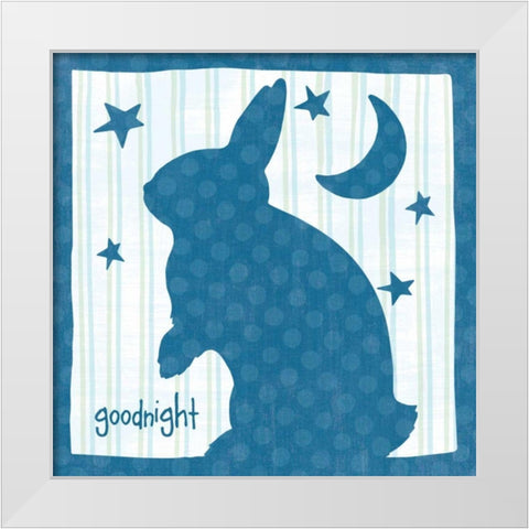 Le Lapin II White Modern Wood Framed Art Print by Wild Apple Portfolio