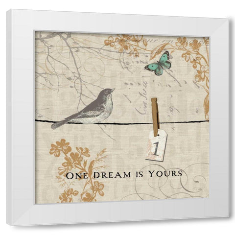 Words that Count I White Modern Wood Framed Art Print by Pela