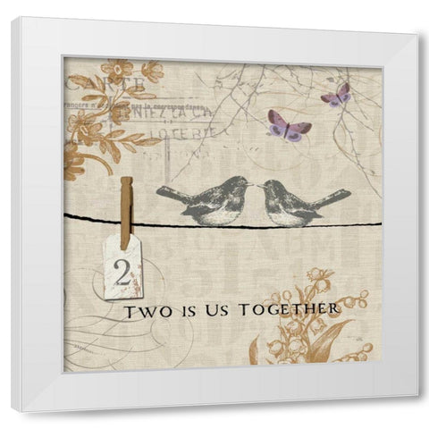 Words that Count II White Modern Wood Framed Art Print by Pela