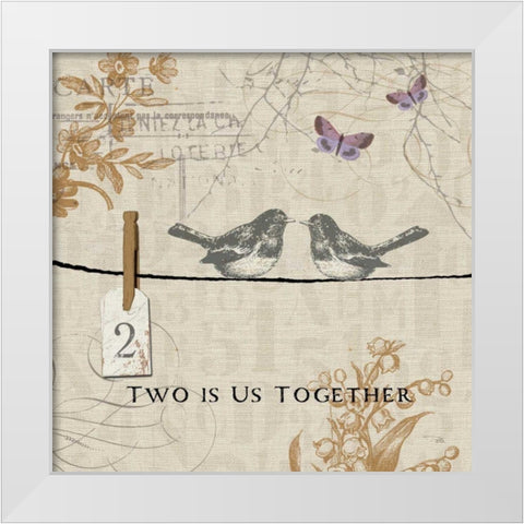 Words that Count II White Modern Wood Framed Art Print by Pela